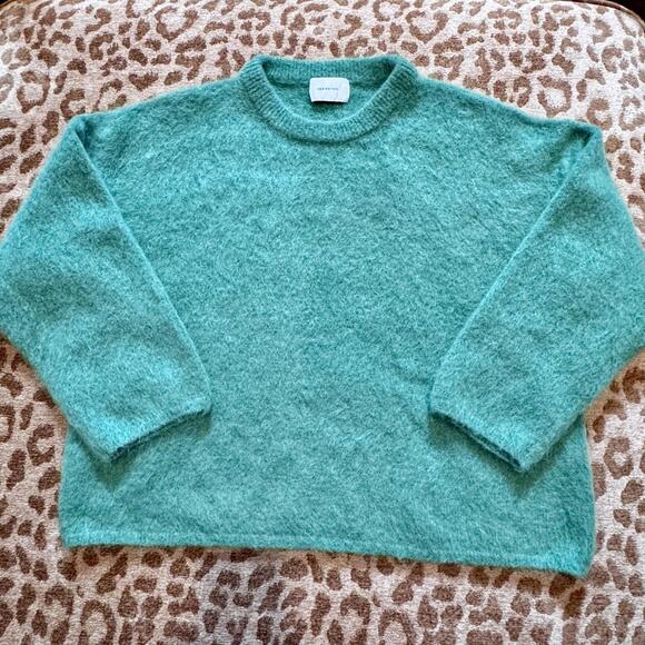 H&M Edition Oversized Mohair-Blend Sweater Green L/XL - Picture 2 of 9